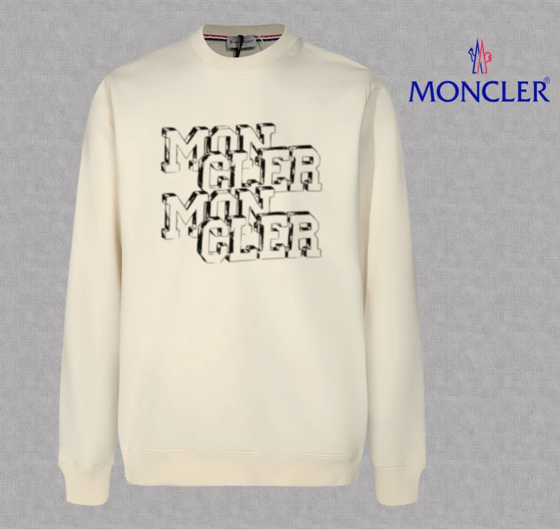 【 In Stock】 〖 𝐌𝐎𝐍𝐂𝐋𝐄𝐑~ 〗 440g ， 😎 ， ， Factory 2025 T ， ， Premium LOGO， Same Style ：Black White Size：S M L XL 2XL